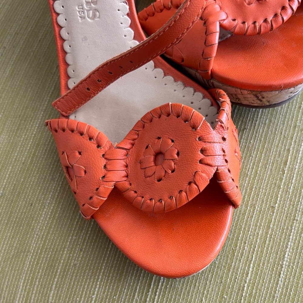Jack Rogers Bright Orange Sandals - Picture 3 of 7